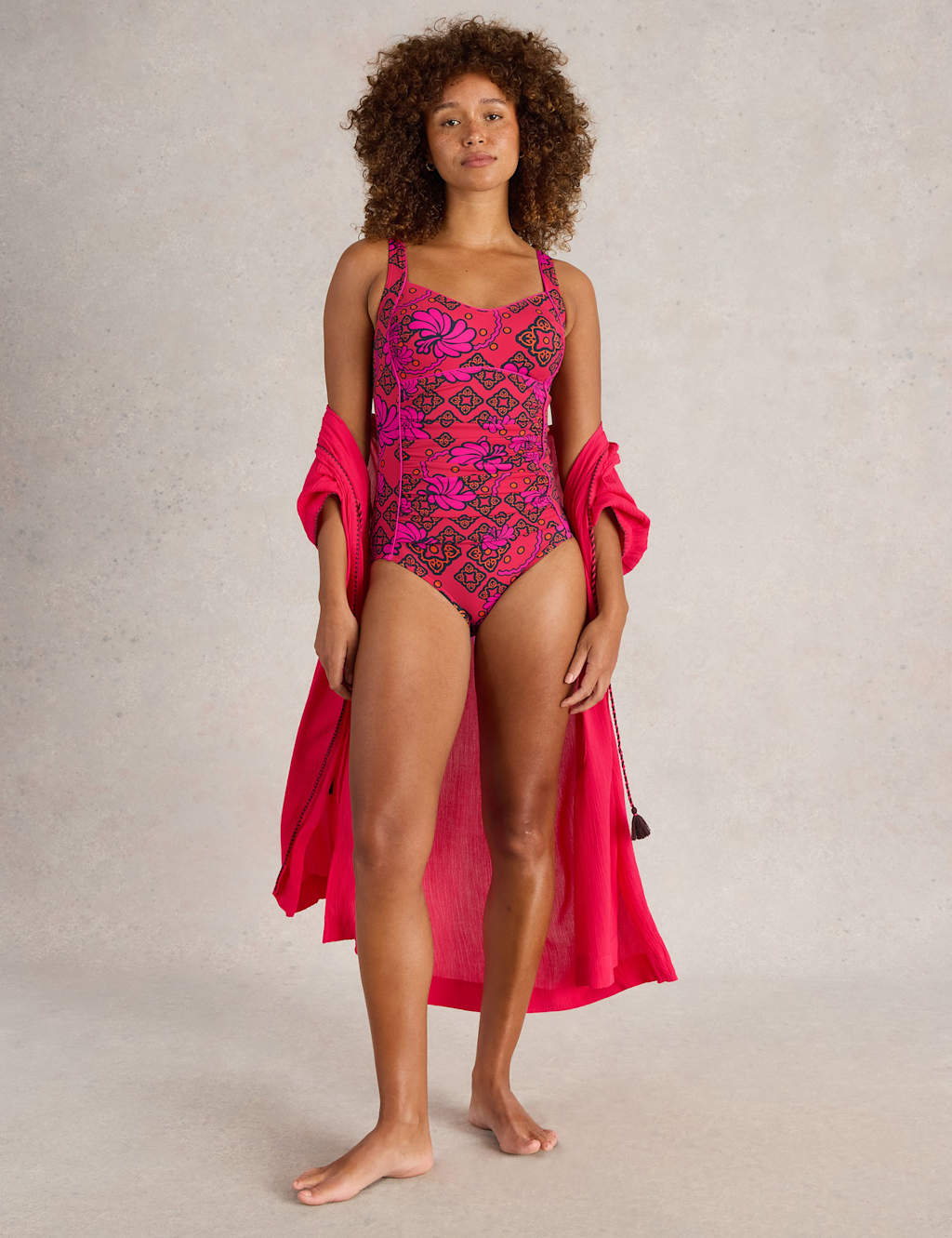 Printed Padded Ruched Swimsuit 3 of 5