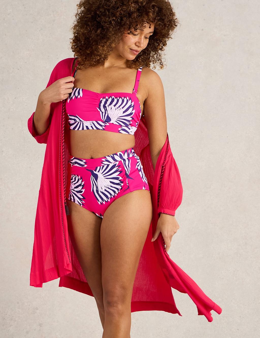 Floral High Waisted Bikini Bottoms 5 of 6