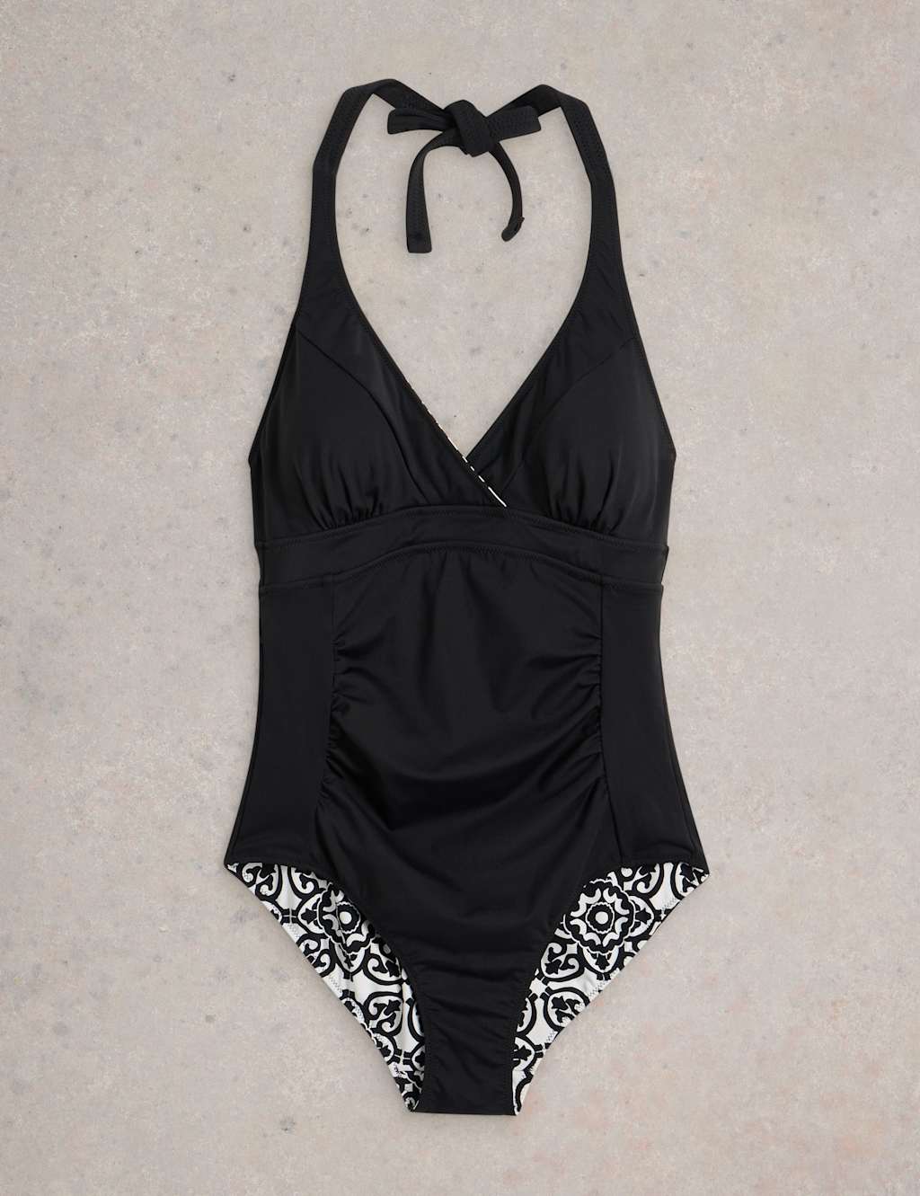 Reversible Printed Wrap Halterneck Swimsuit 6 of 7
