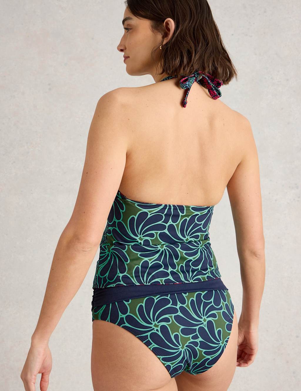 Reversible Printed Halterneck Tankini Top 3 of 3