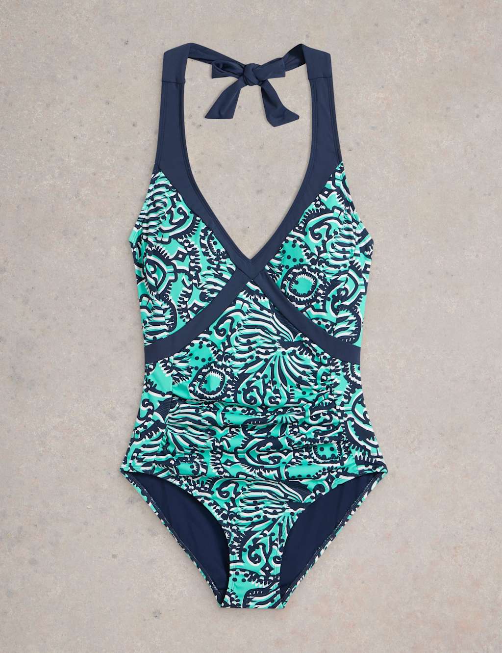 Printed Tie Detail Halterneck Swimsuit 2 of 5
