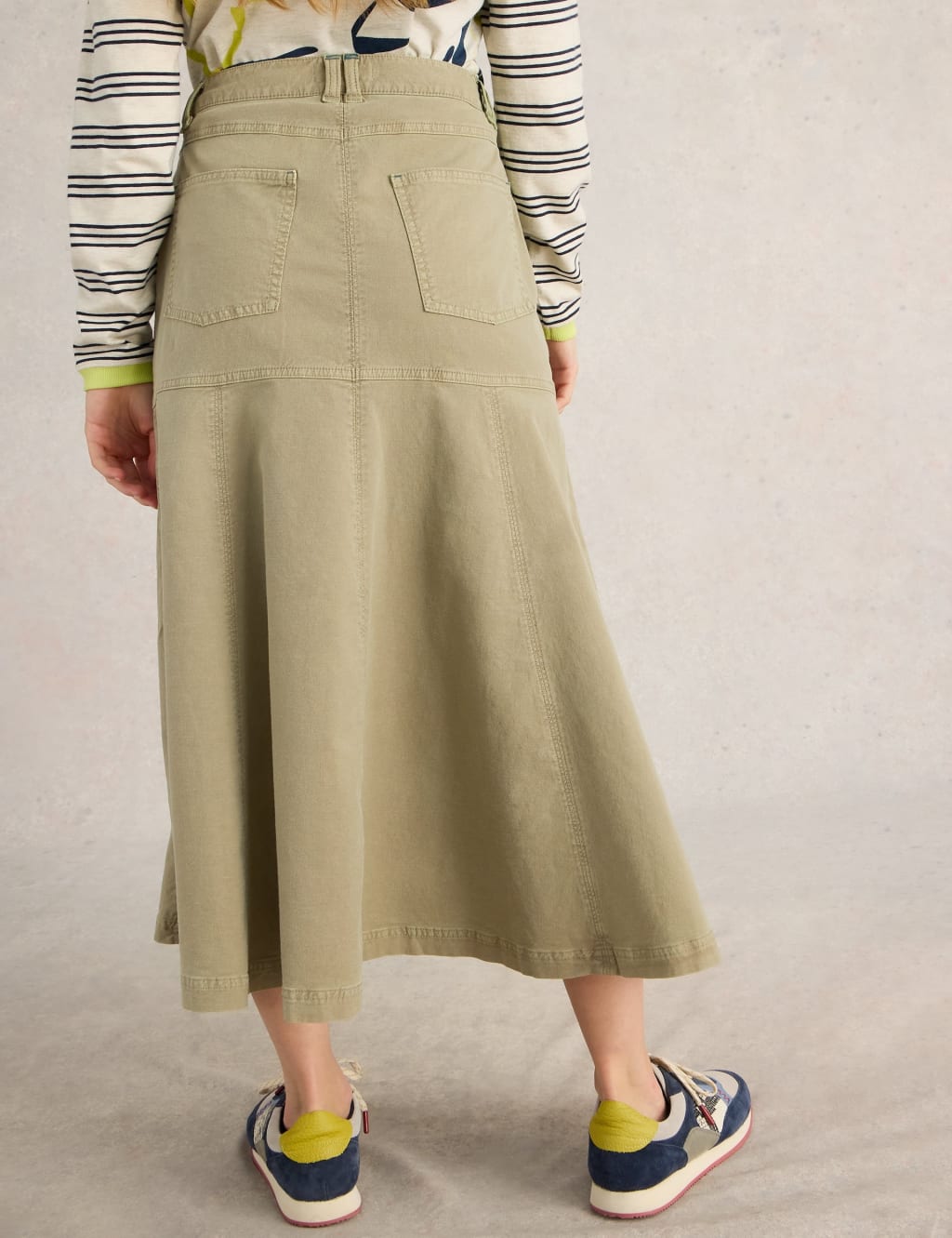 Cotton Rich Midaxi A-Line Skirt 4 of 6