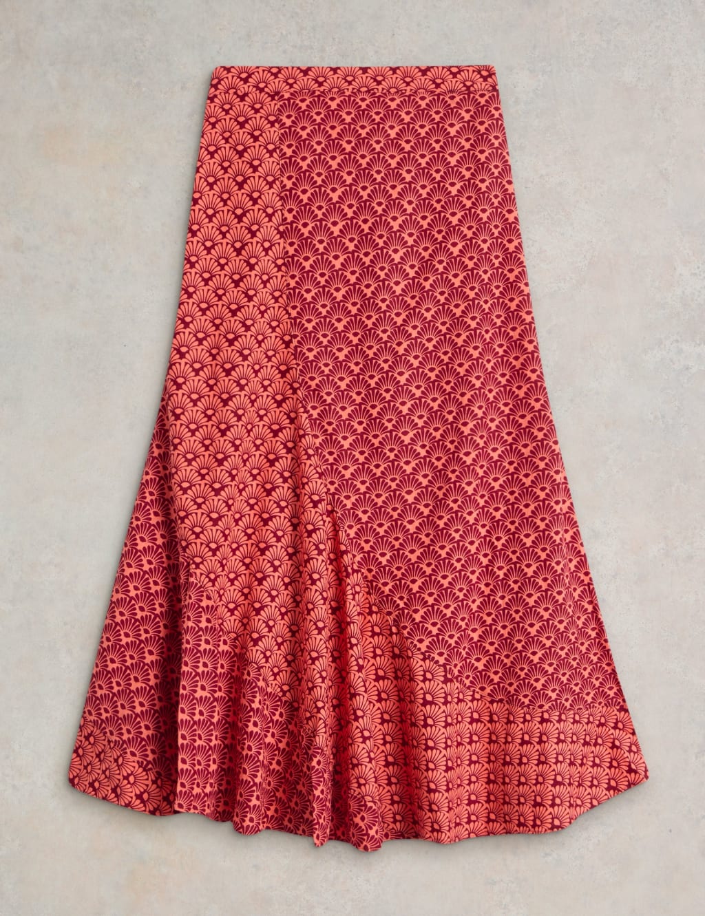 Linen Rich Printed Maxi A-Line Skirt 2 of 6