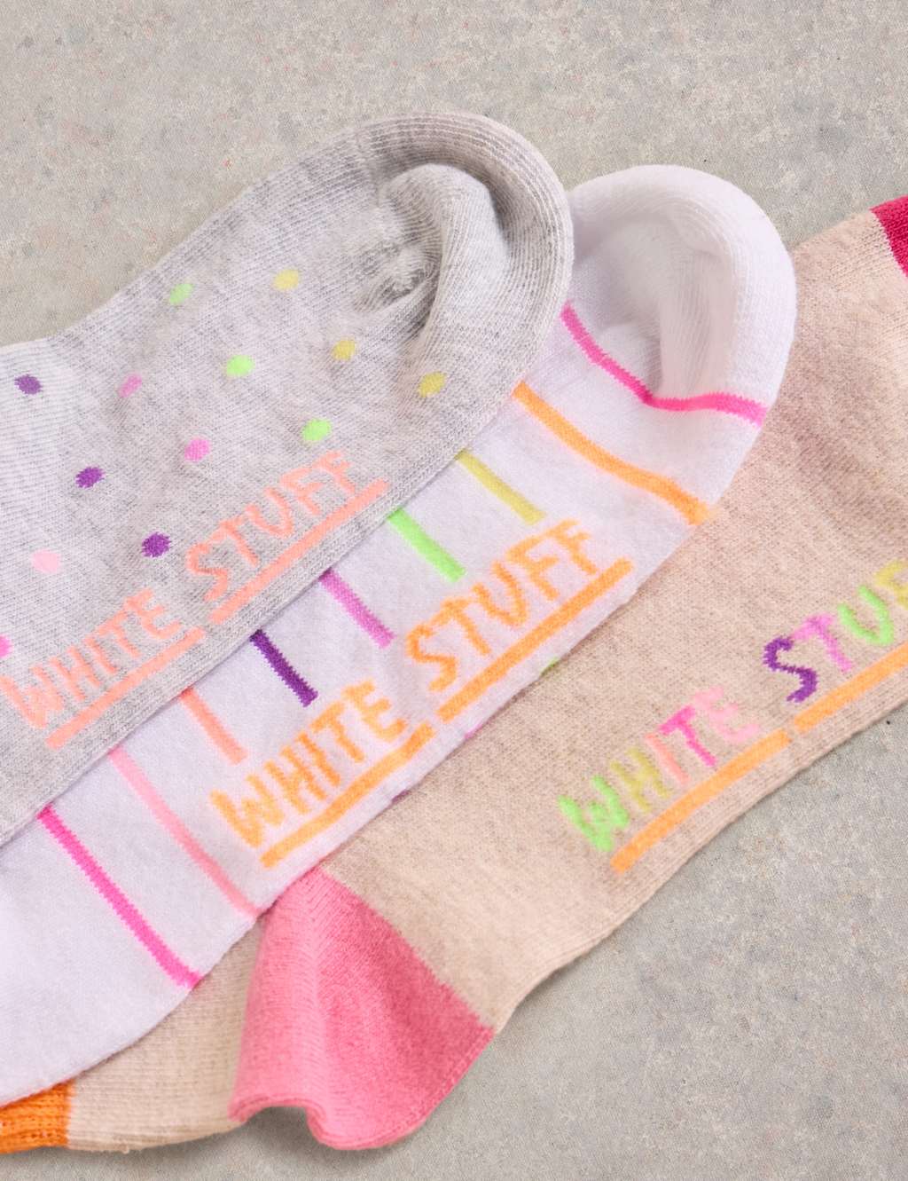 3pk Cotton Rich Assorted Trainer Socks 2 of 2