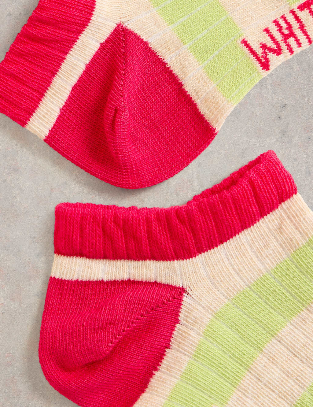 Cotton Rich Block Stripe Trainer Socks 2 of 2