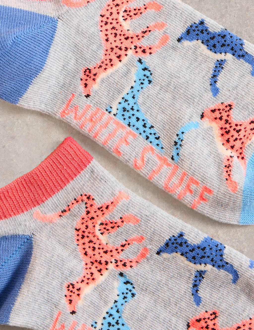 Cotton Rich Leaping Leopards Trainer Socks 2 of 2