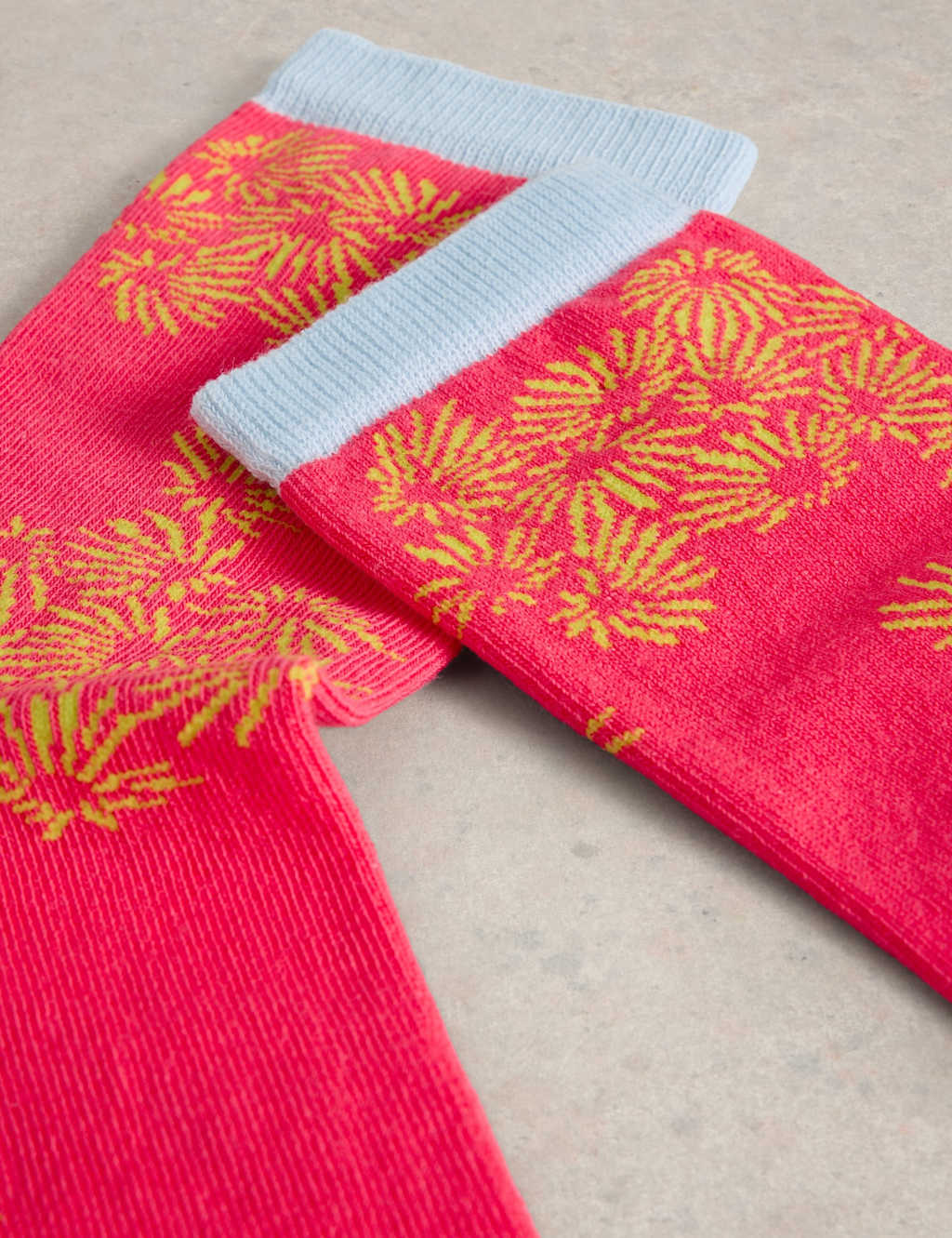 Cotton Rich Daisy Print Ankle High Socks 2 of 2