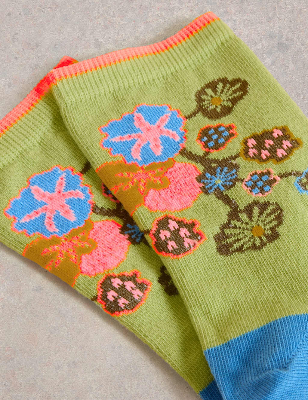 Cotton Rich Patterned Ankle High Socks 2 of 2