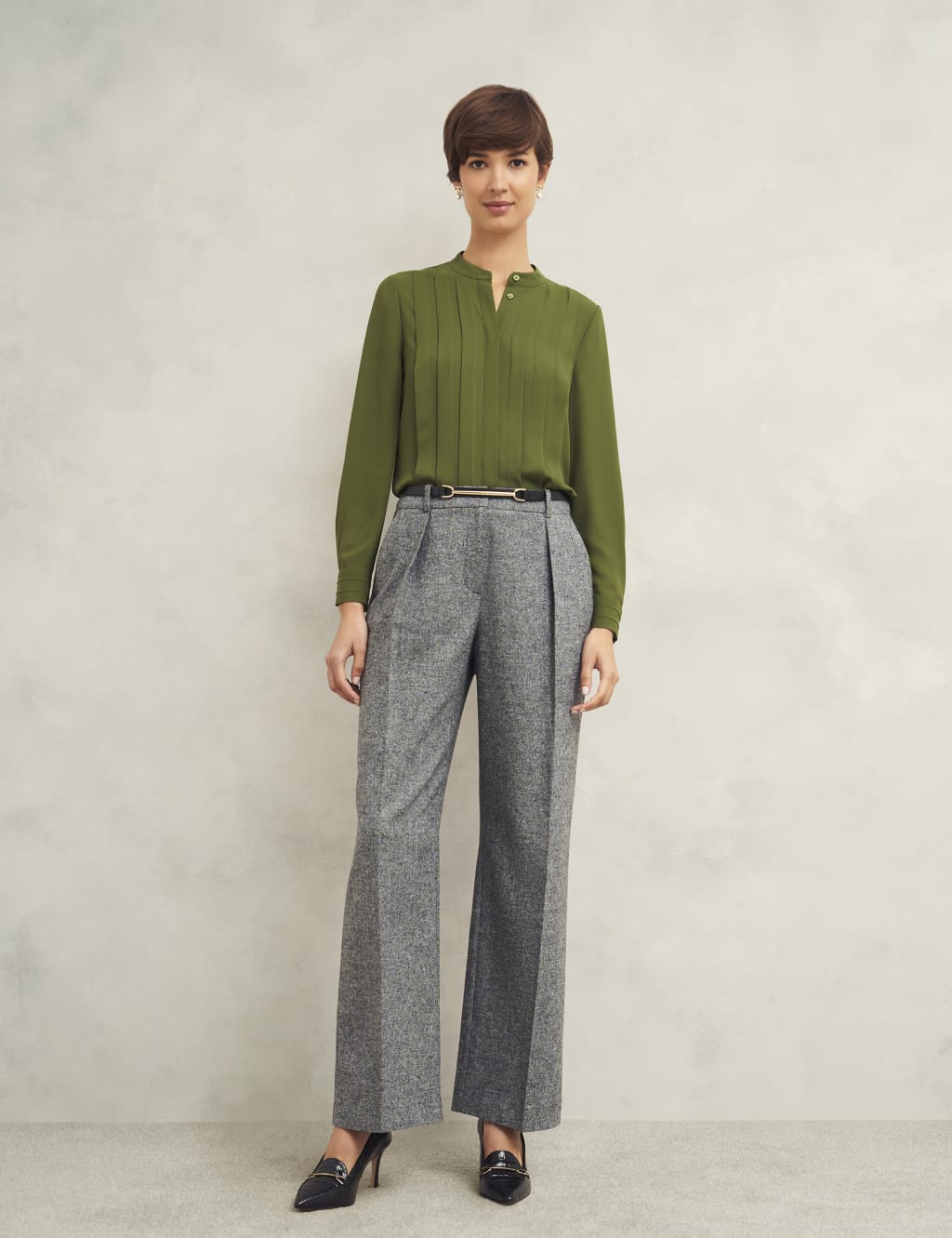 Pleated Round Neck Blouse 3 of 8