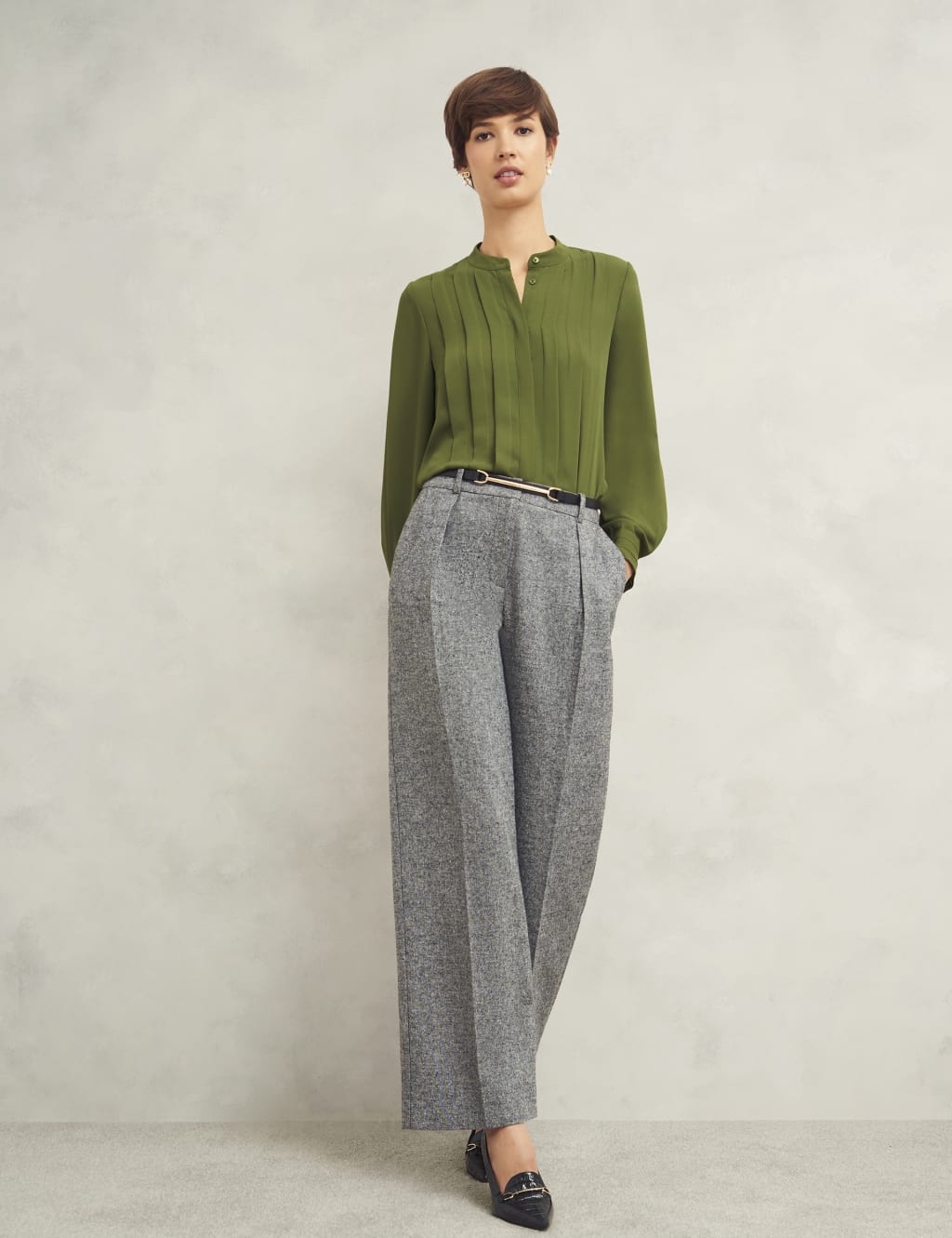 Pleated Round Neck Blouse 8 of 8