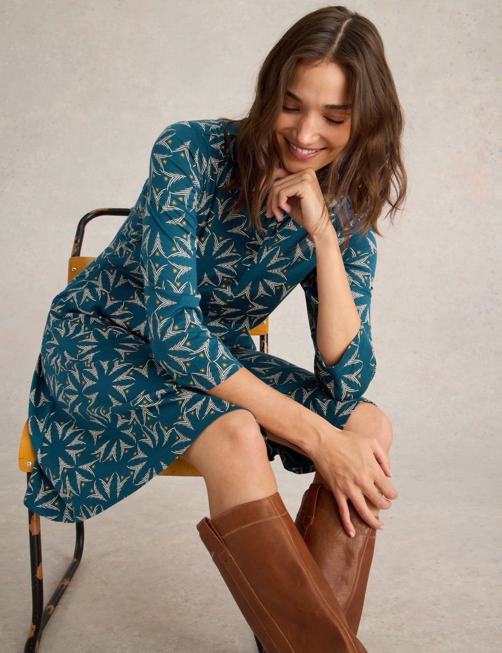 Shirt dress and boots online