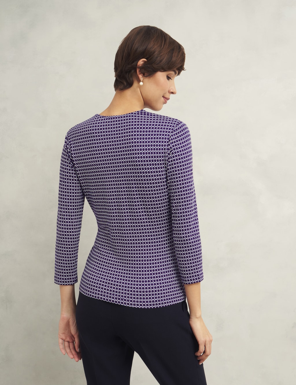 Printed Tie Front Top 3 of 6