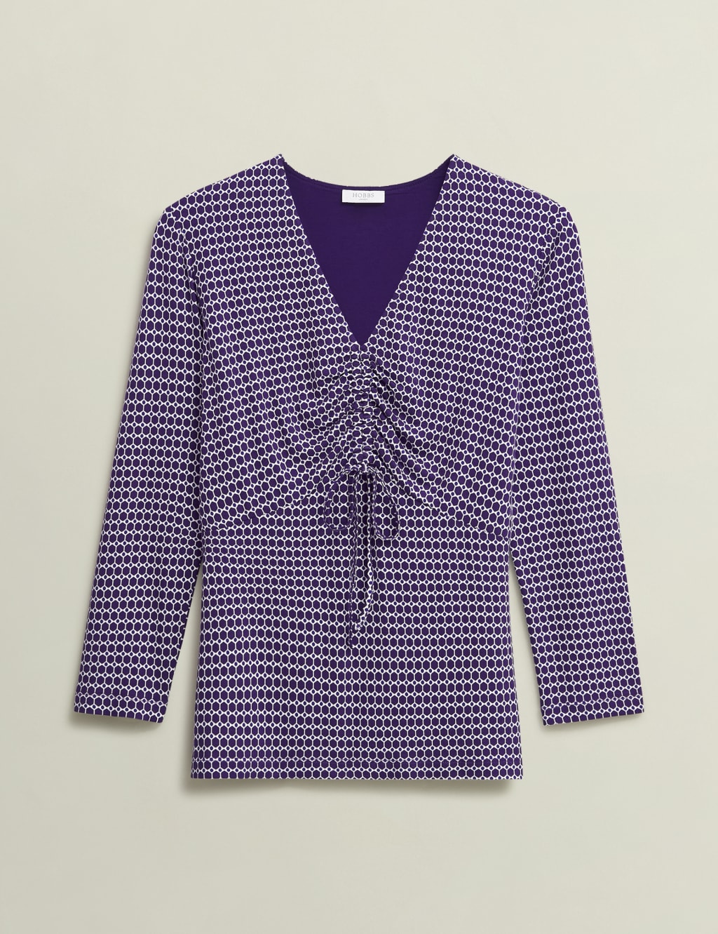 Printed Tie Front Top 2 of 6