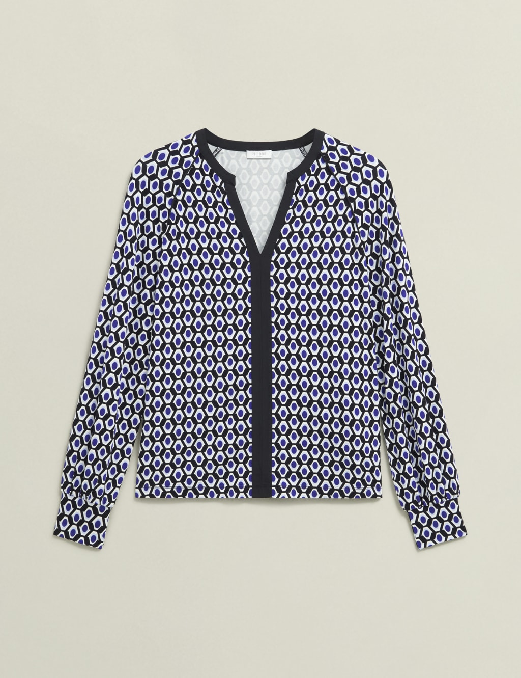 Jersey Geometric V-Neck Top 2 of 6