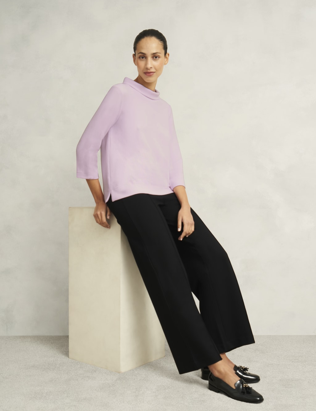 Cotton Blend Roll Neck Top 5 of 5