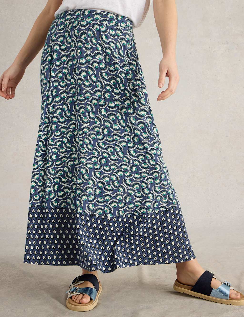 Jersey Printed Maxi Skirt 3 of 5
