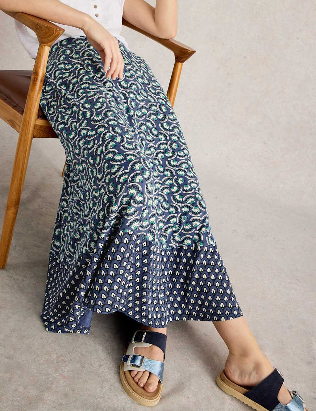Jersey Printed Maxi Skirt 5 of 5