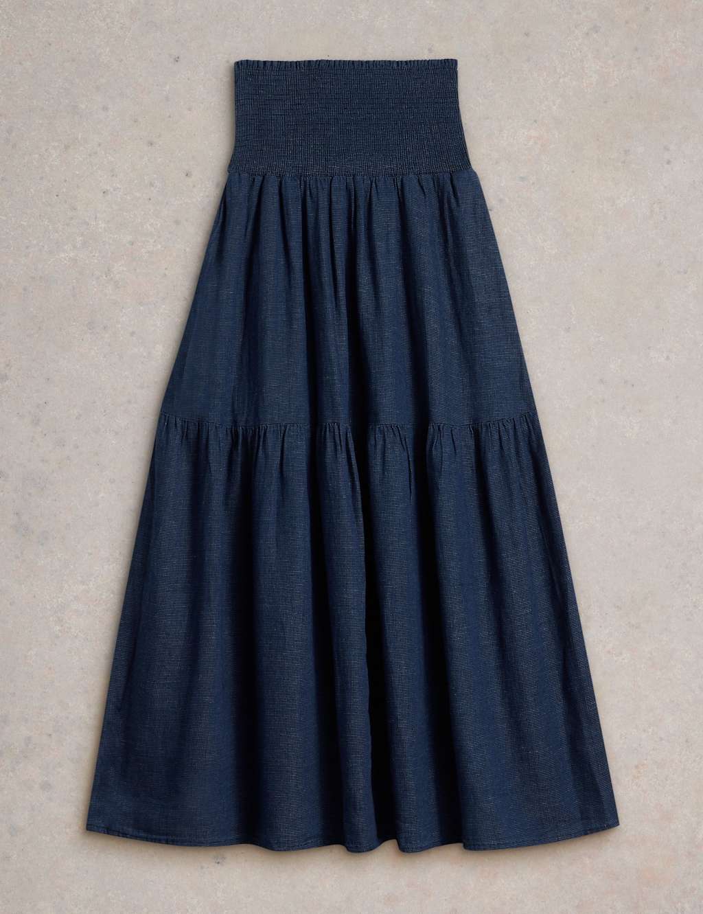 Pure Cotton Textured Maxi Tiered Skirt 2 of 6