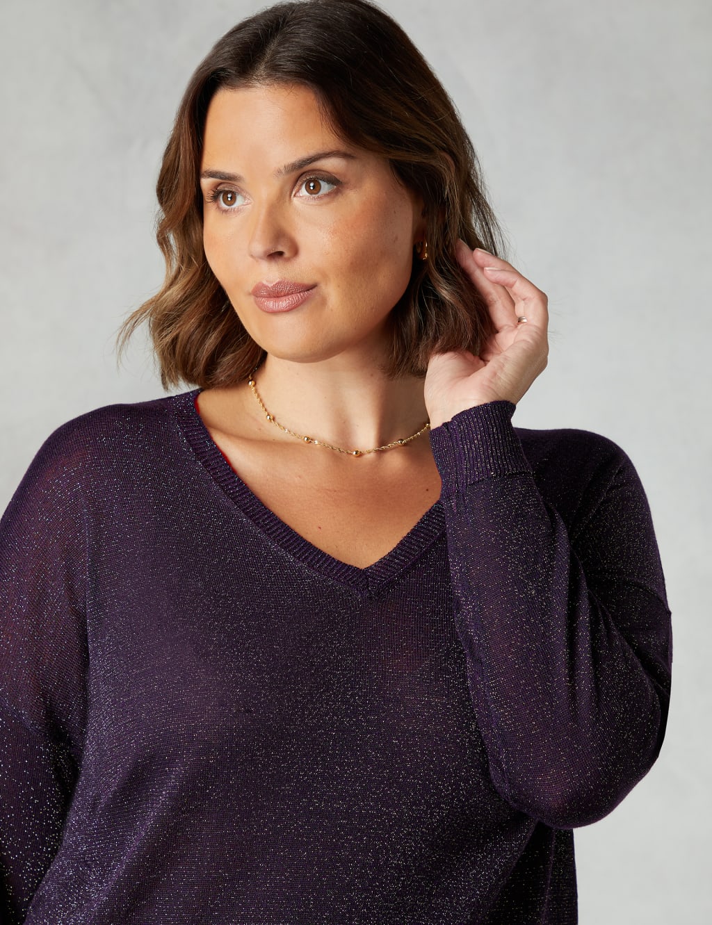 Longline v neck jumpers sale