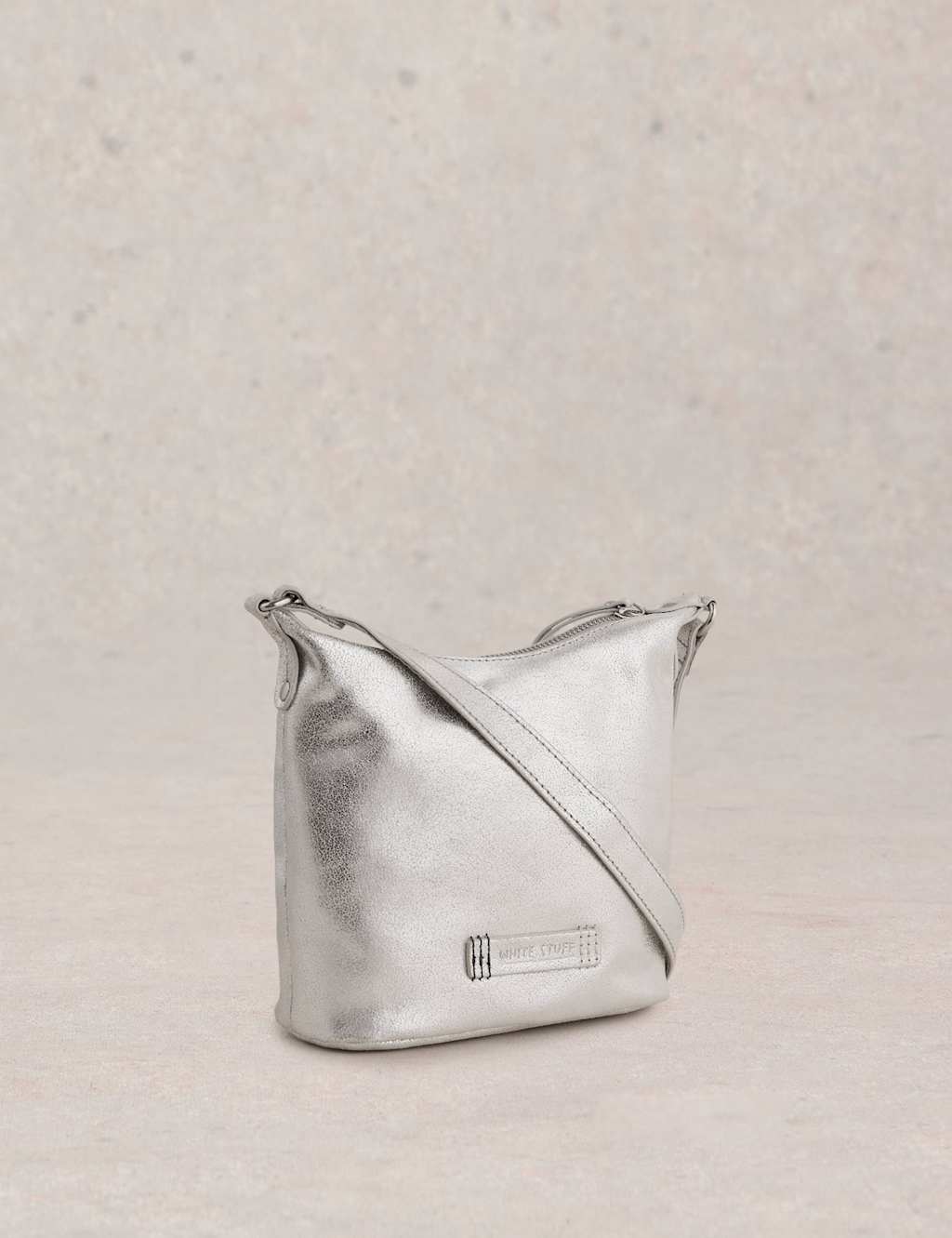 Leather Metallic Cross Body Bag 2 of 4