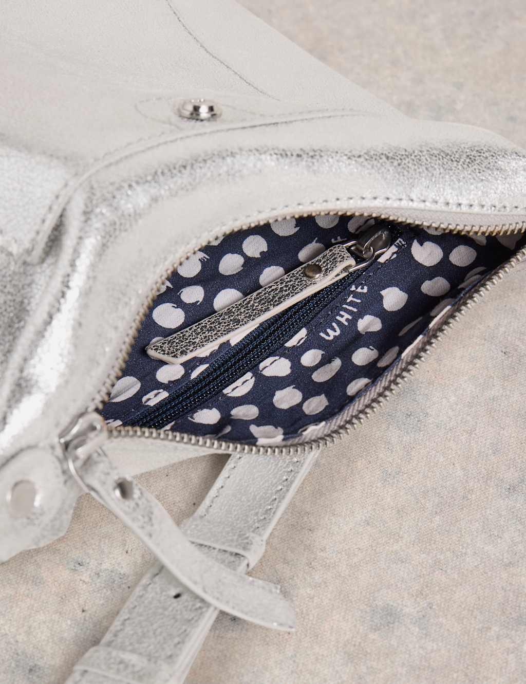 Leather Metallic Cross Body Bag 3 of 4