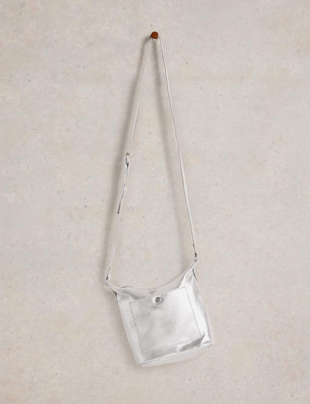 Leather Metallic Cross Body Bag 4 of 4