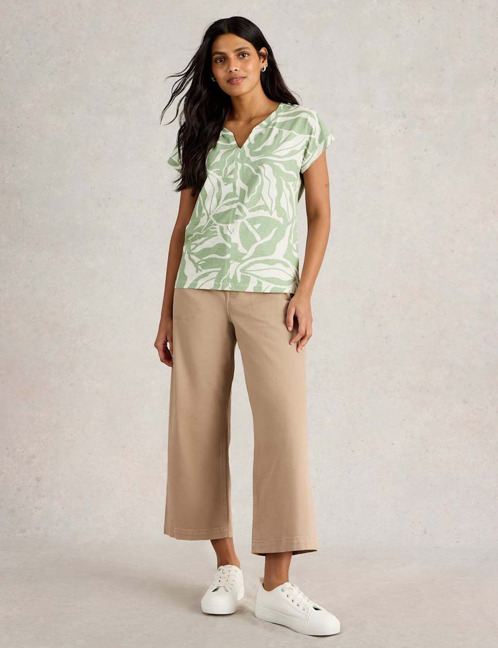 Pure Cotton Printed Notch Neck T-Shirt 3 of 6