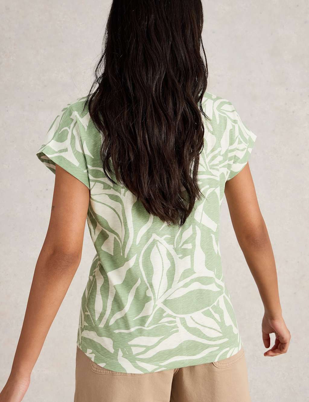 Pure Cotton Printed Notch Neck T-Shirt 4 of 6