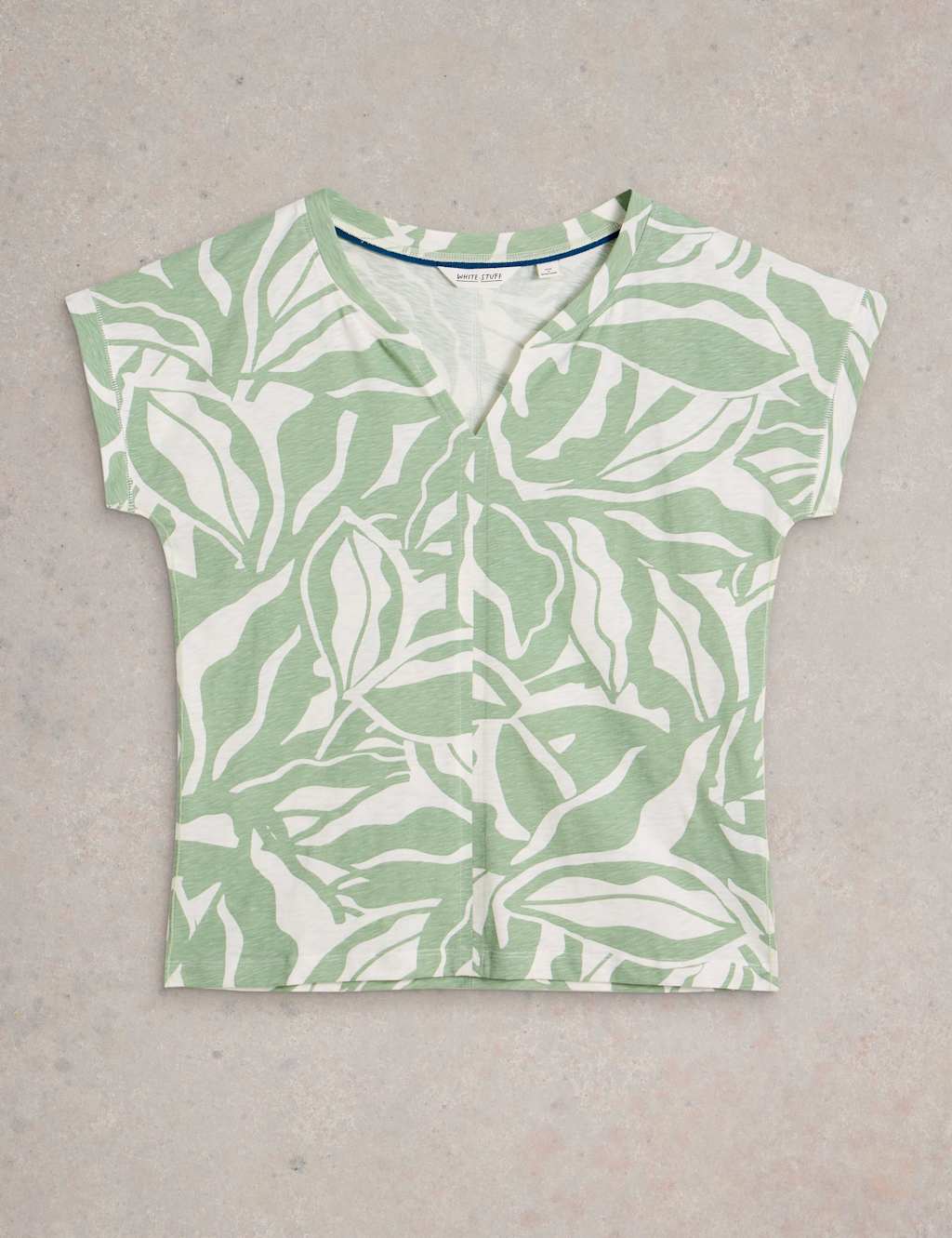 Pure Cotton Printed Notch Neck T-Shirt 2 of 6