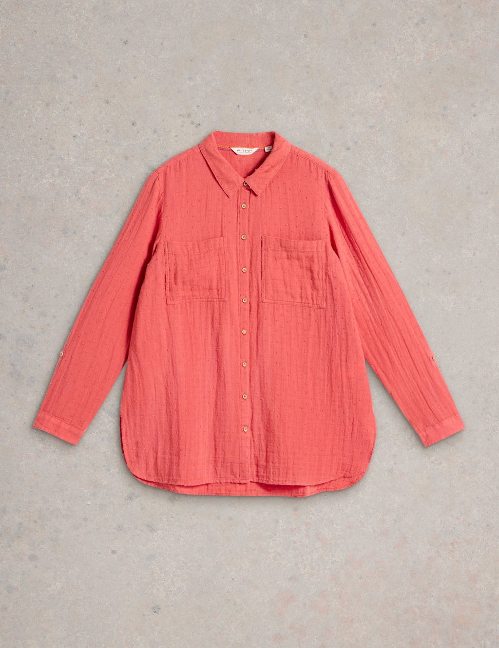 Pure Cotton Textured Longline Shirt 2 of 6
