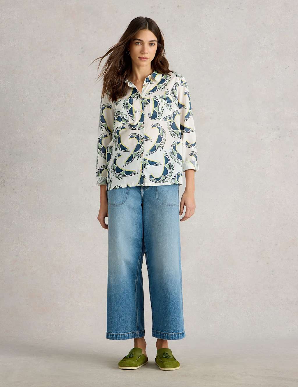 Pure Cotton Printed Button Through Shirt 3 of 6