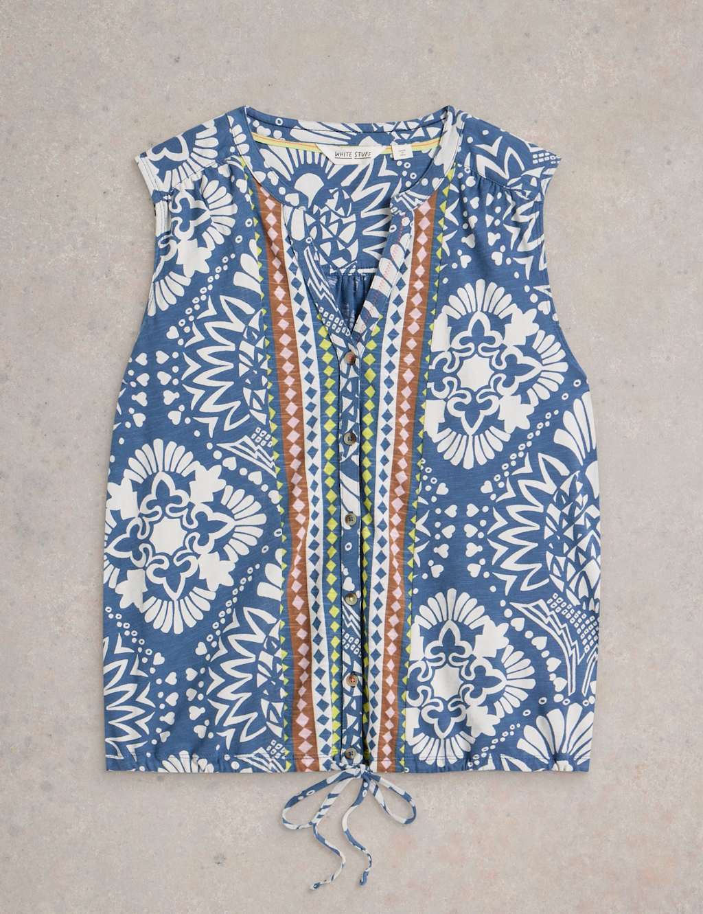 Pure Cotton Printed Sleeveless Top 2 of 6