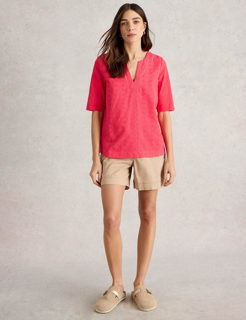 Pure Cotton Embroidered Top 3 of 6