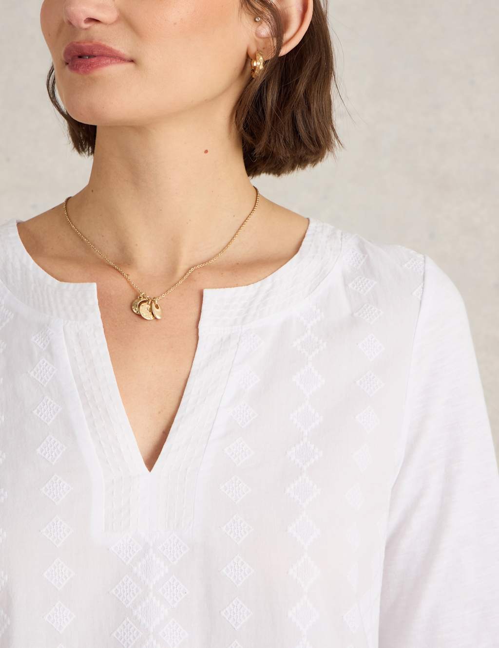 Pure Cotton Embroidered Top 4 of 6