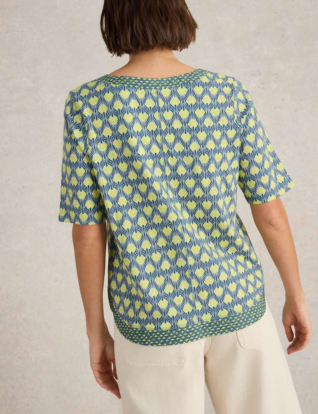 Pure Cotton Printed Notch Neck Top 4 of 6