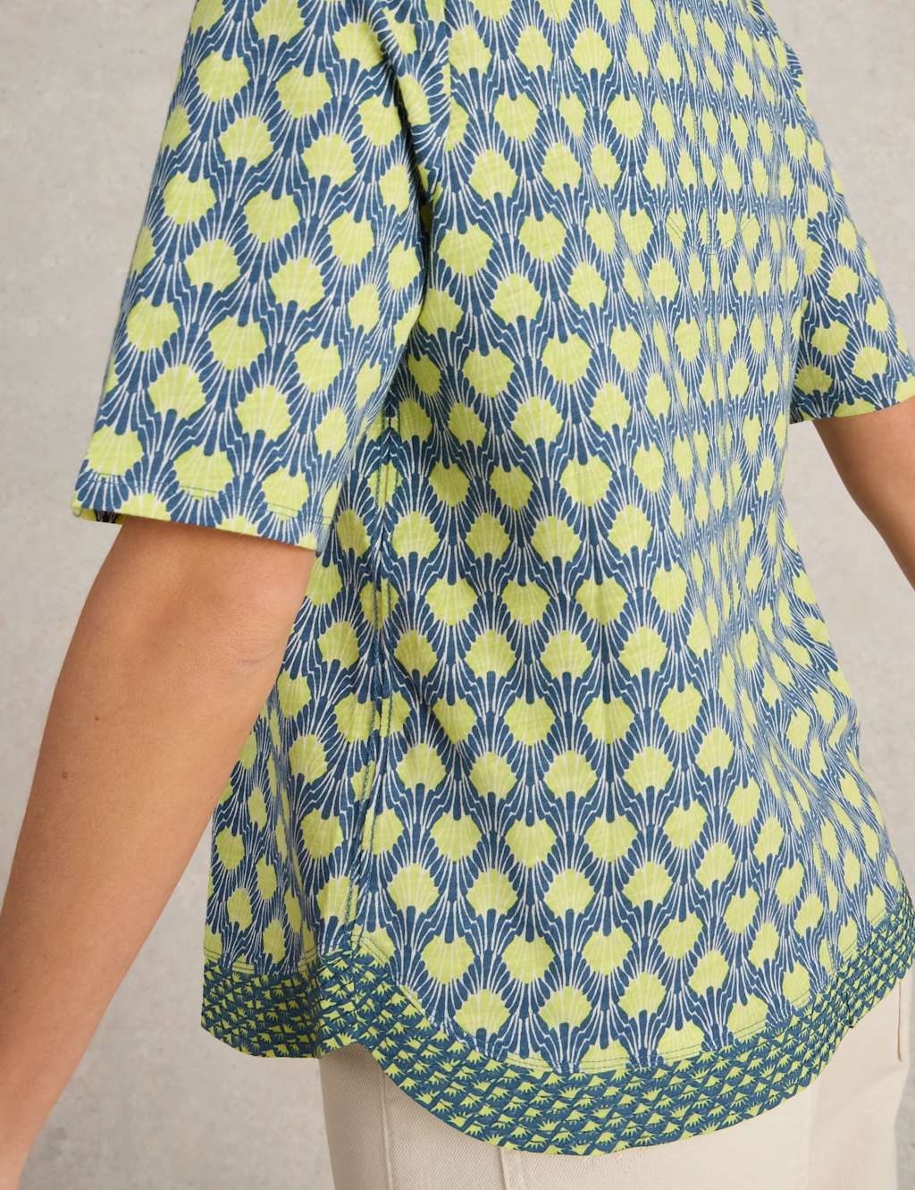 Pure Cotton Printed Notch Neck Top 5 of 6