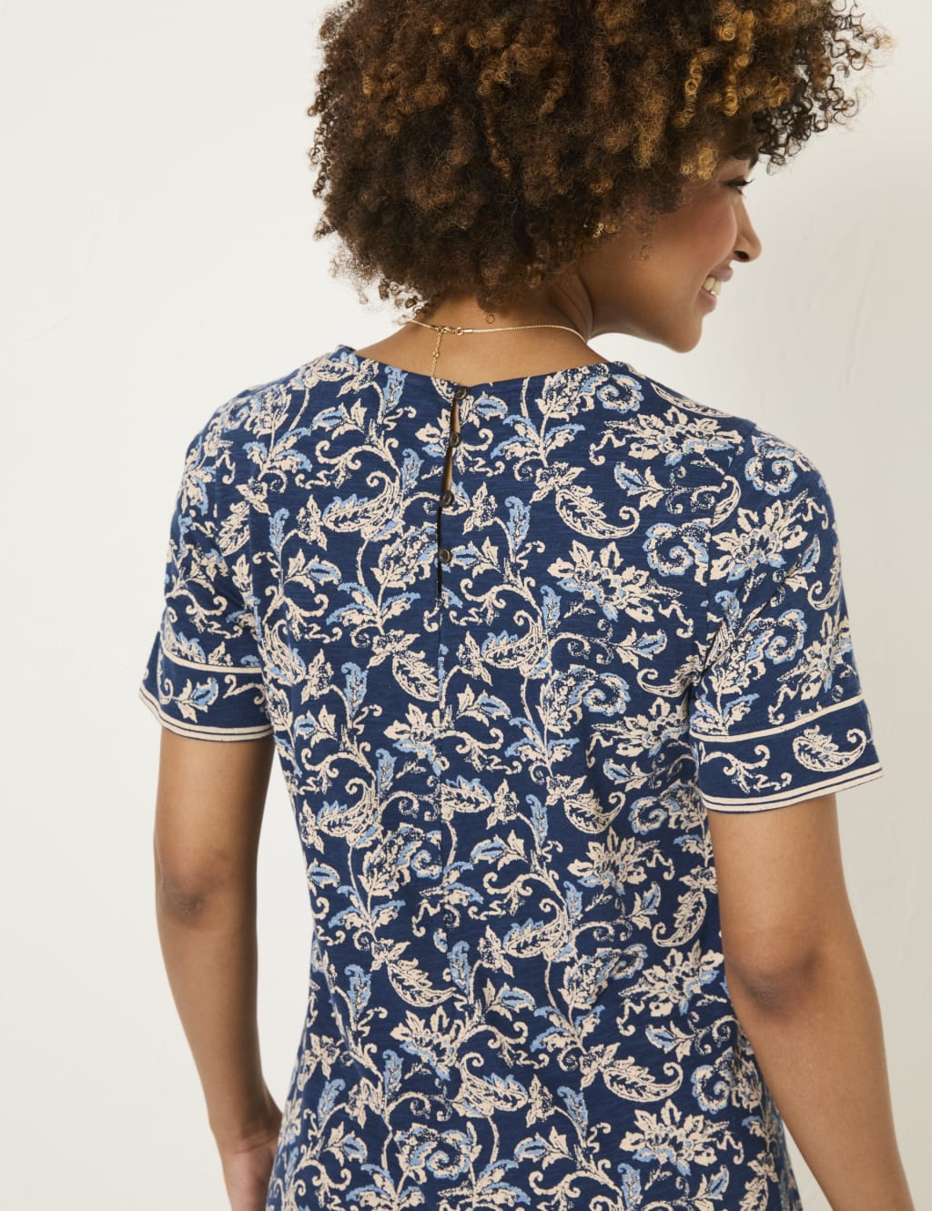 Cotton Rich Paisley Mini Skater Dress 3 of 10