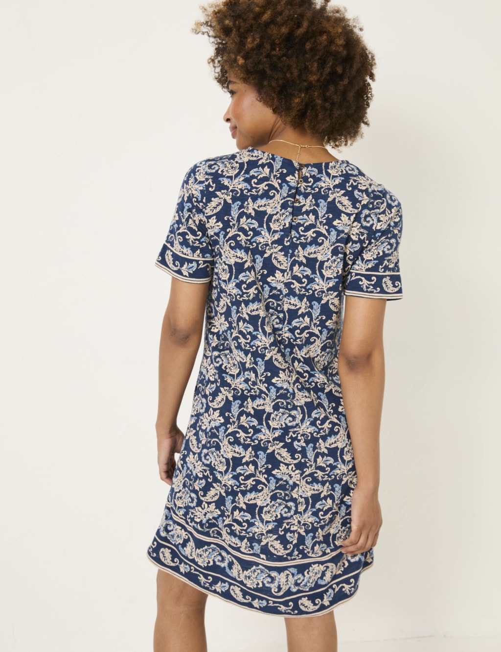Cotton Rich Paisley Mini Skater Dress 6 of 10