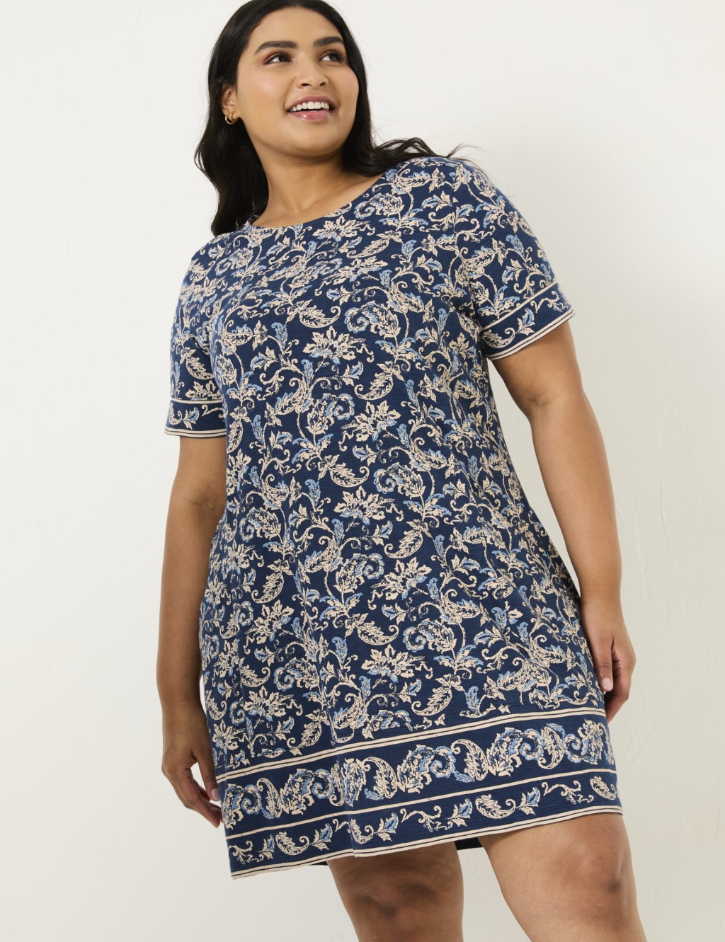 Cotton Rich Paisley Mini Skater Dress 10 of 10