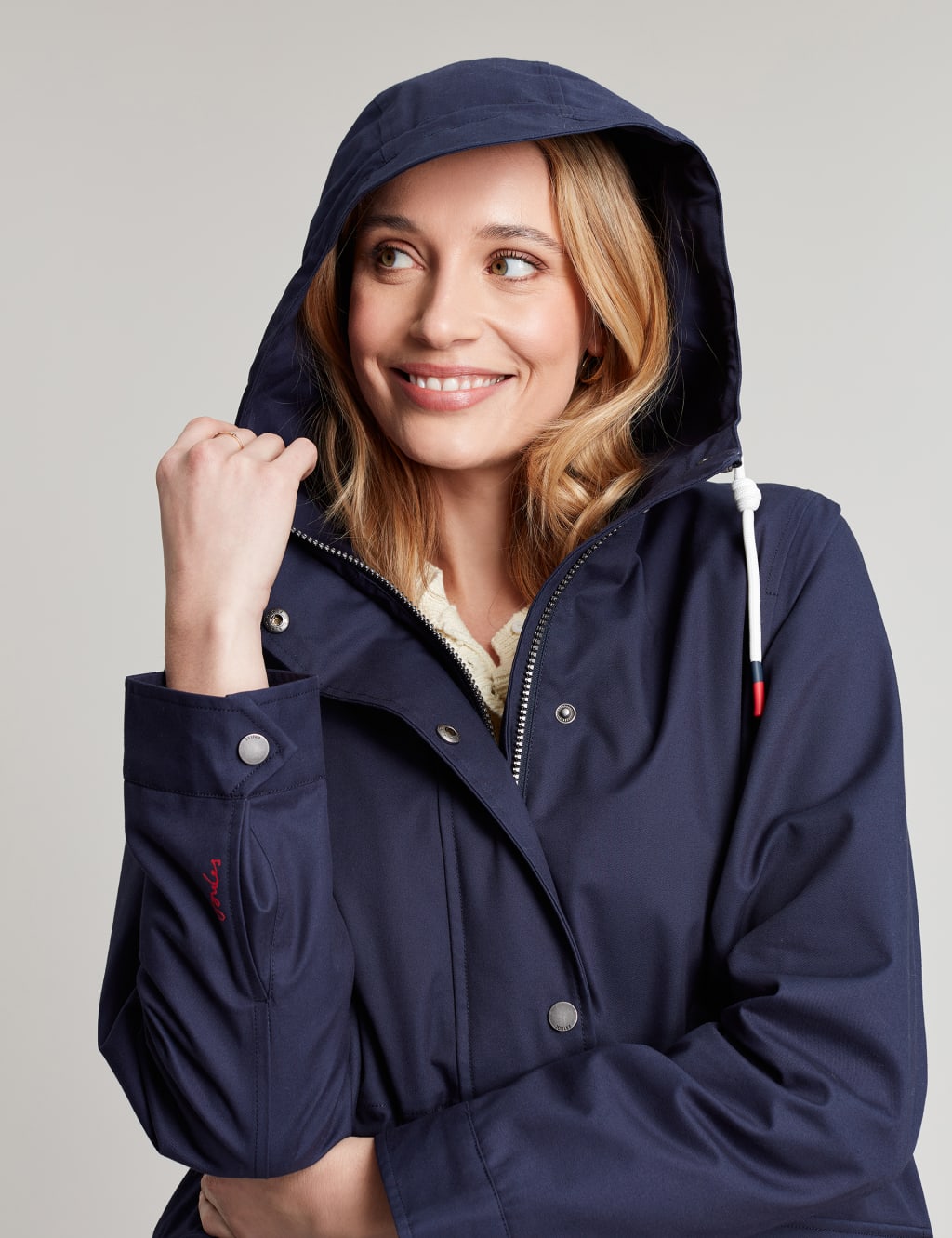 Pure Cotton Hooded Waisted Raincoat