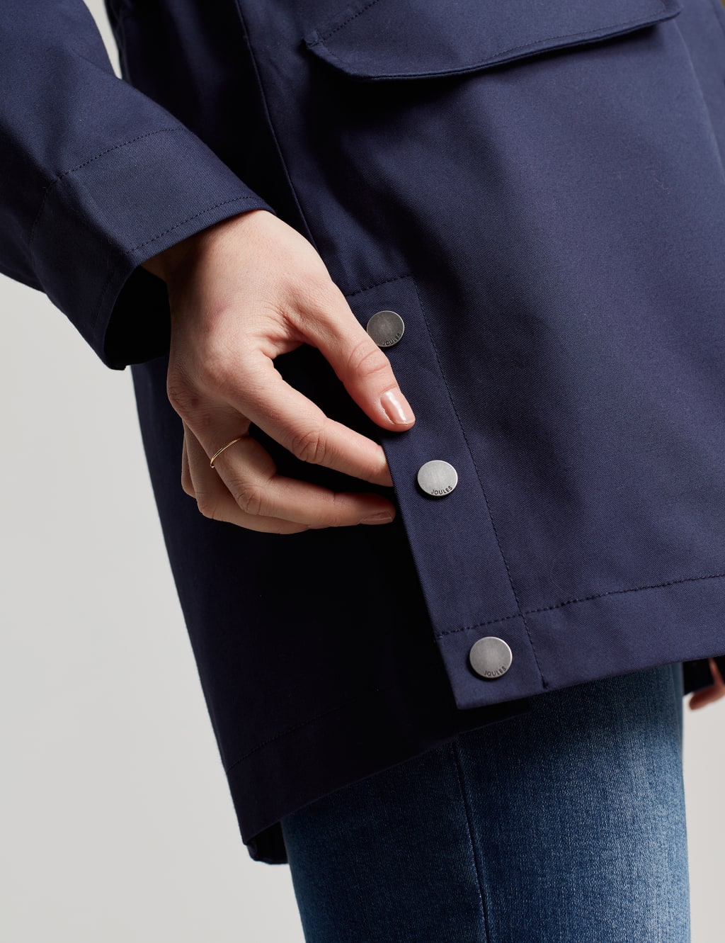 Pure Cotton Hooded Waisted Raincoat 6 of 9
