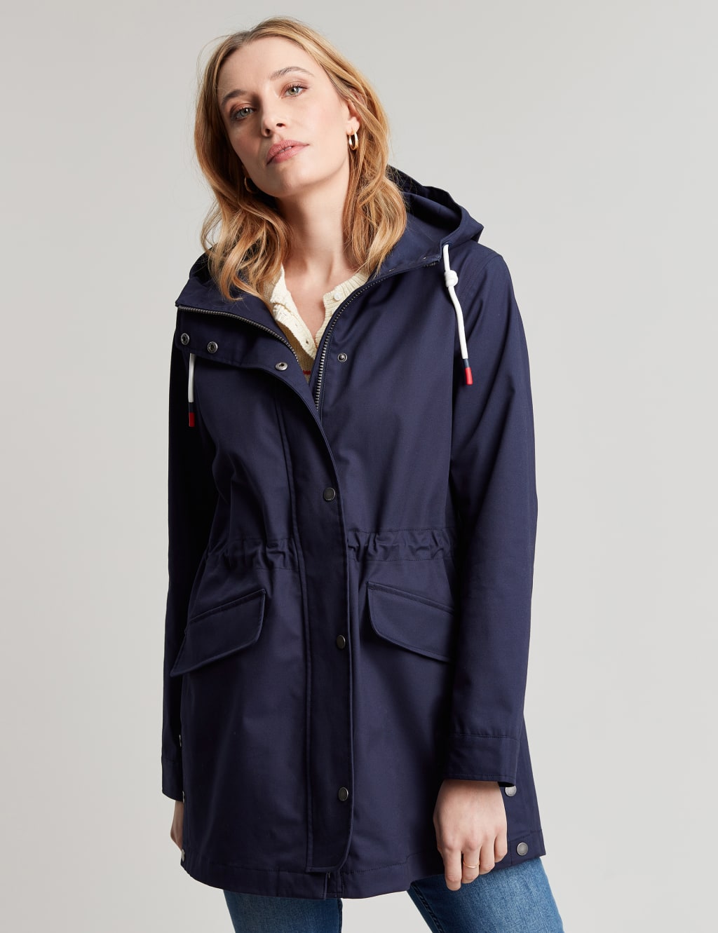 Pure Cotton Hooded Waisted Raincoat 7 of 9