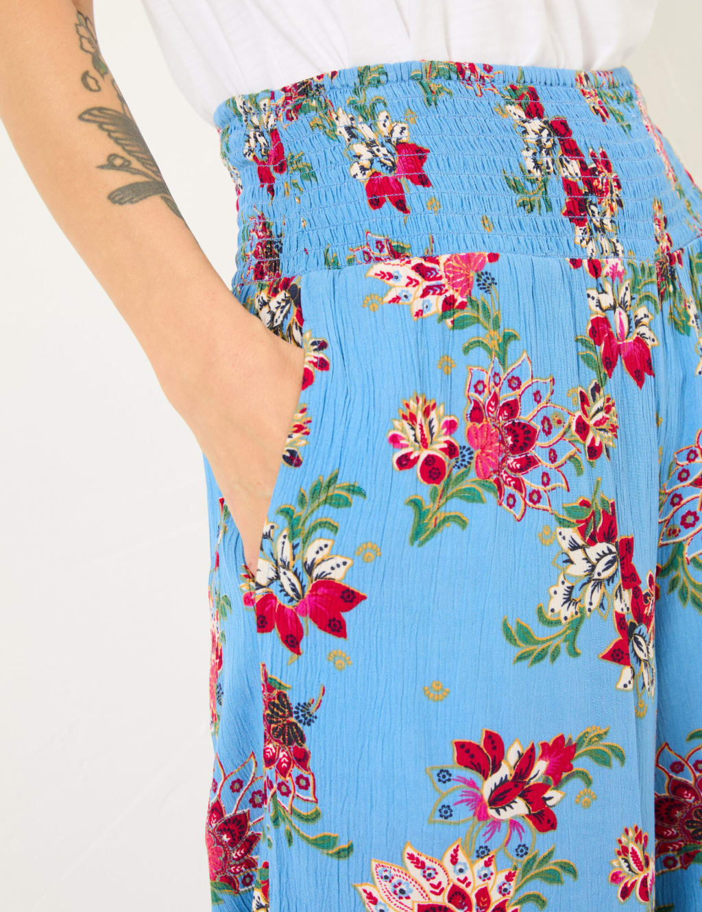 Floral Elasticated Waist Palazzo Trousers 5 of 5