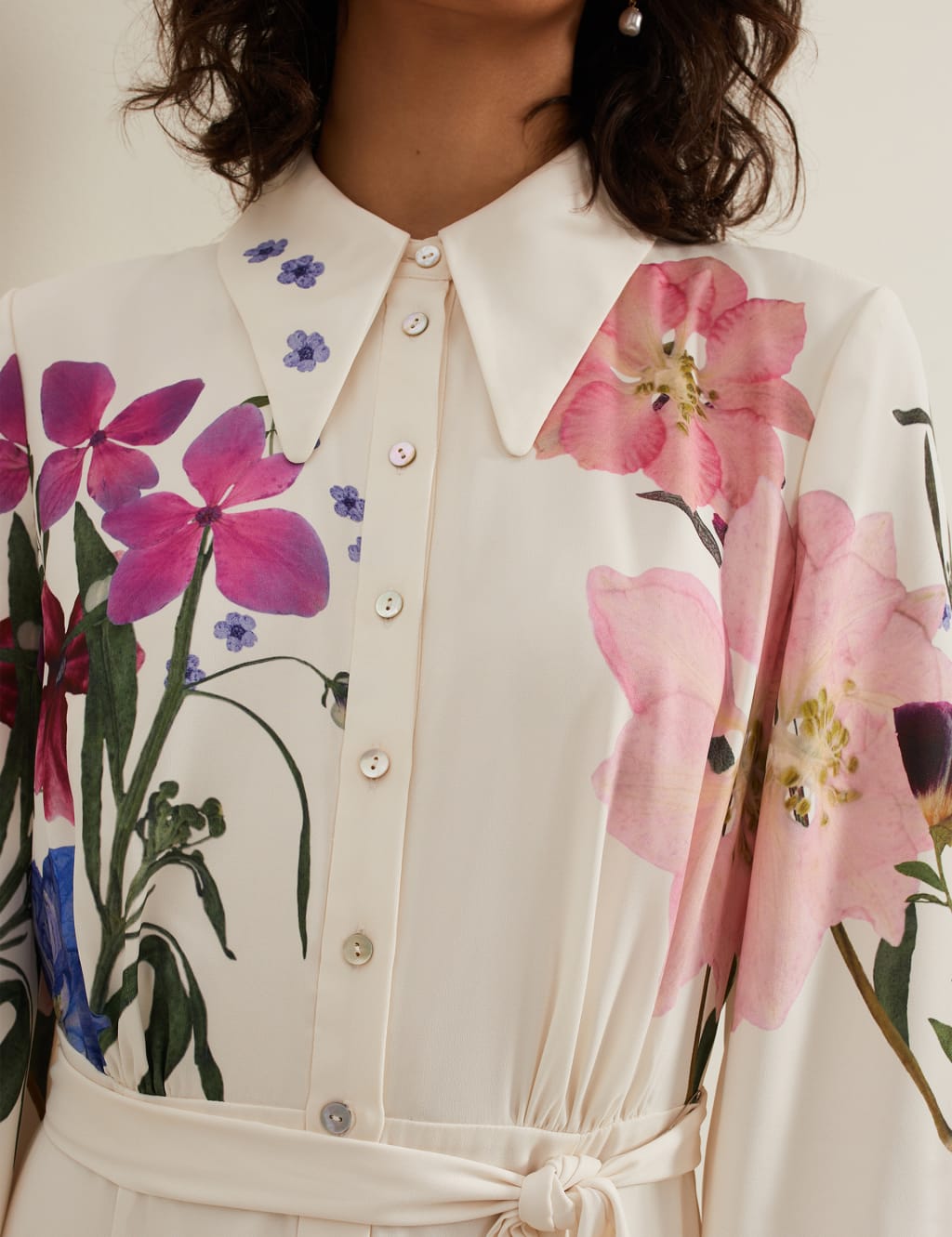 Floral Midi Shirt Dress Phase Eight M S
