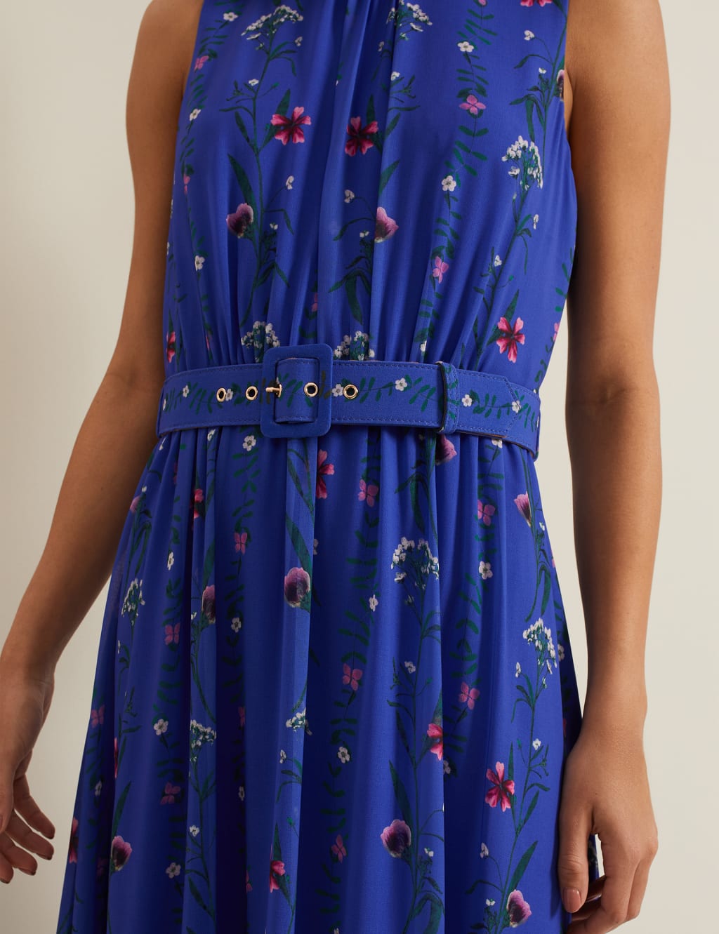 Floral Tie Waist Maxi Tiered Dress 5 of 5