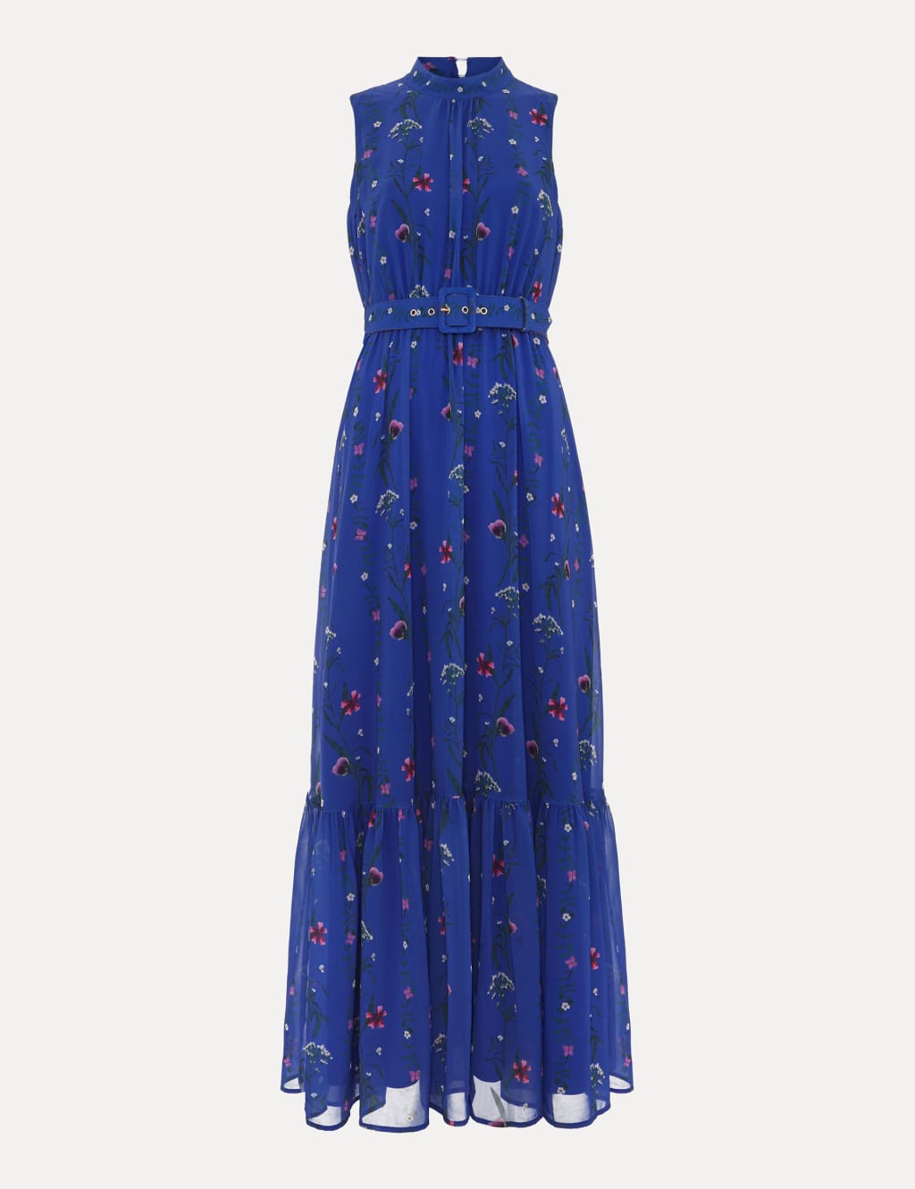Floral Tie Waist Maxi Tiered Dress 2 of 5