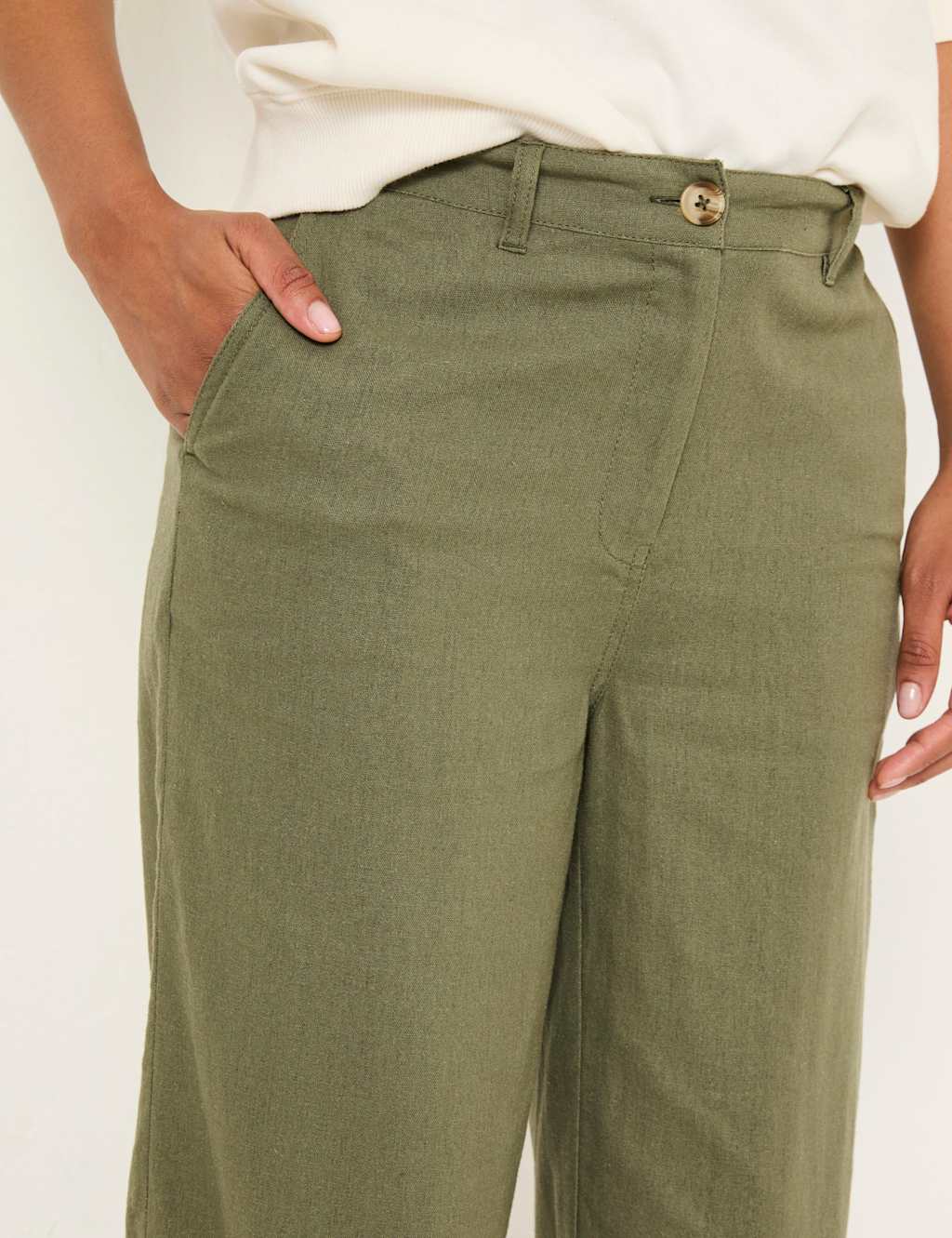 Linen Rich Wide Leg Trousers 5 of 6
