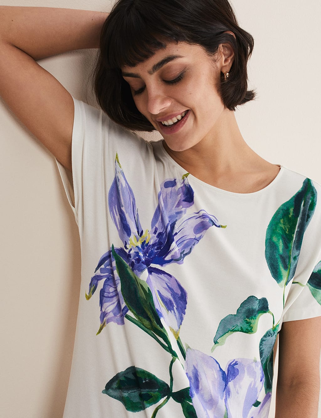 Floral Tie Front T-Shirt 5 of 6