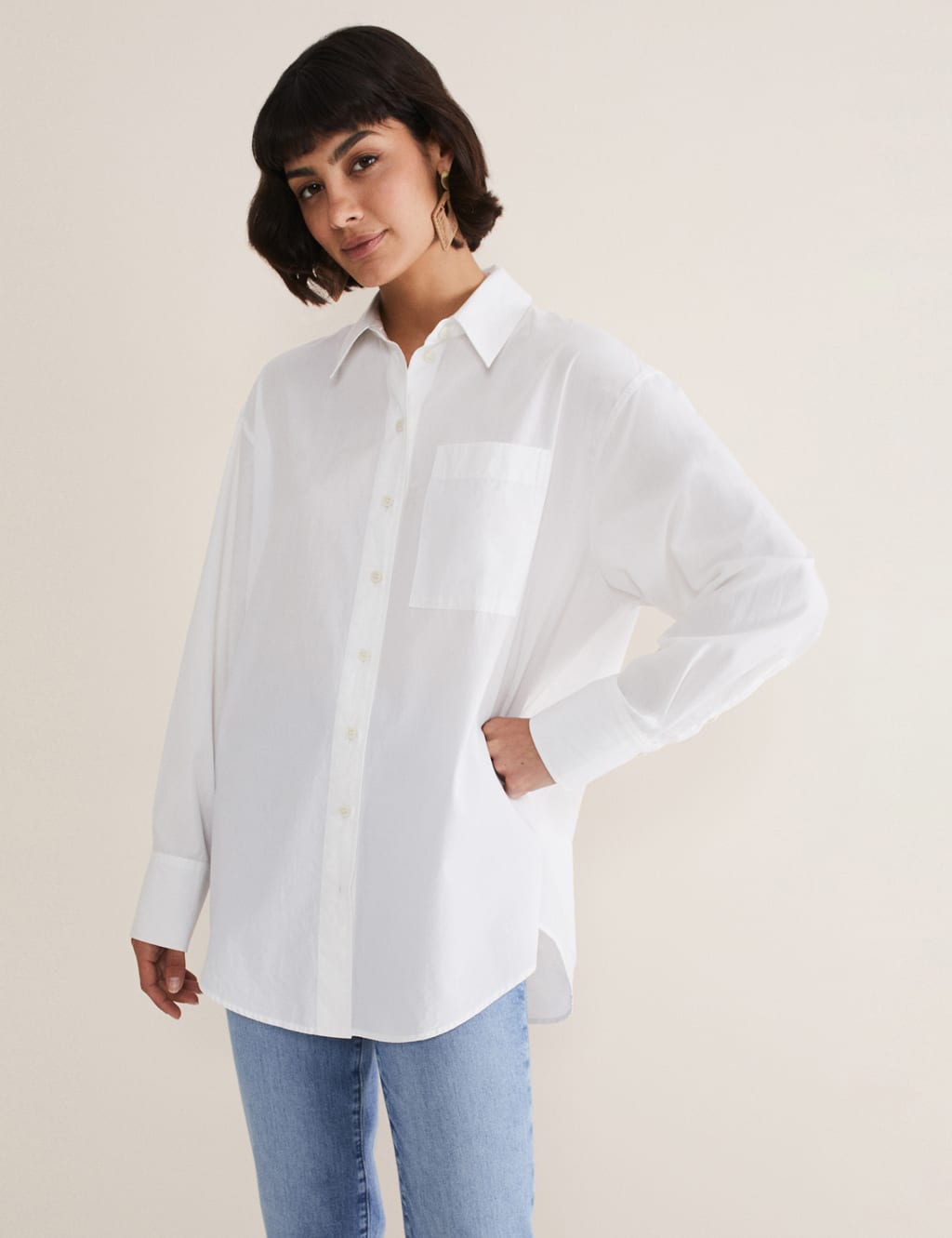Pure Cotton Collared Relaxed Shirt 1 of 6
