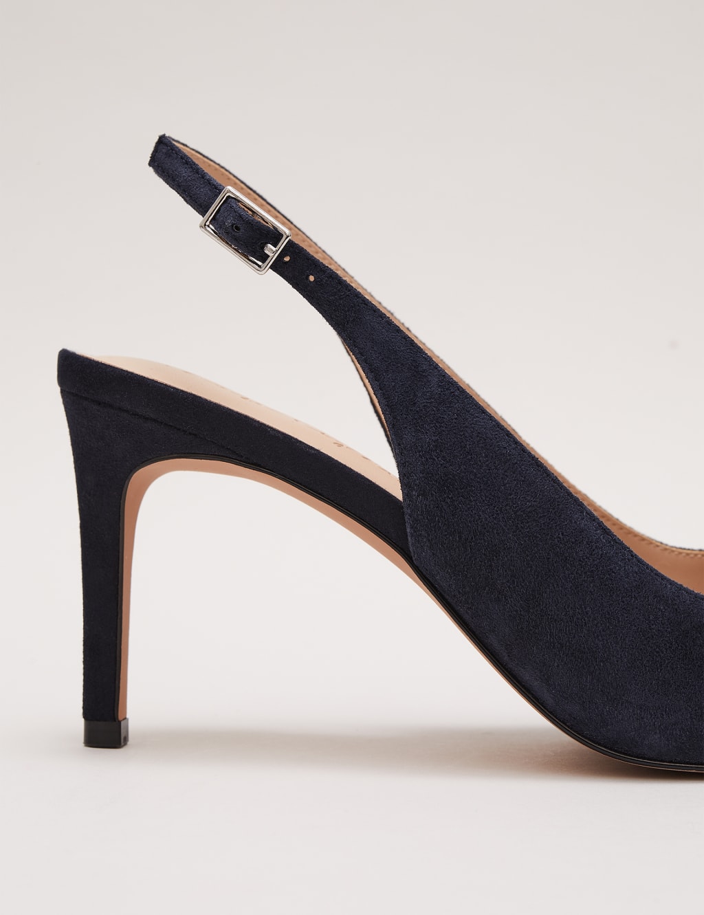 Suede Bow Pointed Slingback Shoes 6 of 8